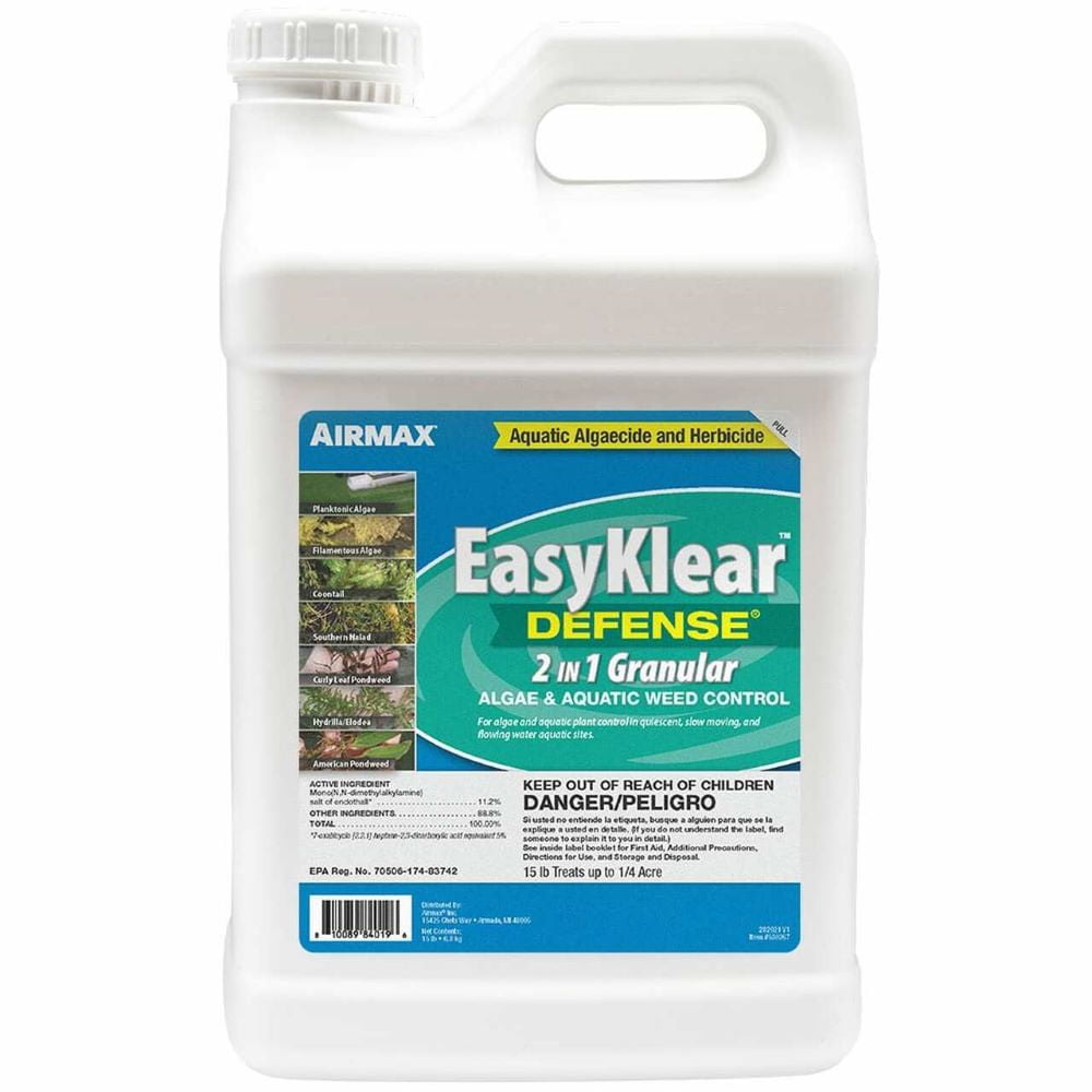 EasyKlear Defense 2-in-1 Granular Algae and Weed Control, 15 lbs