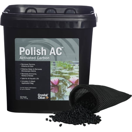 CrystalClear Polish AC Activated Carbon Pellets, Koi Pond Filter Media, 5 lbs