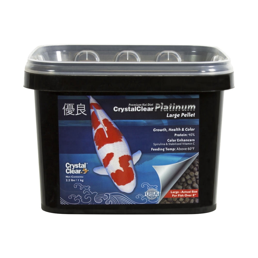 CrystalClear Platinum Rapid Growth Koi Fish Food, 5mm Pellets, 2.2 Pounds
