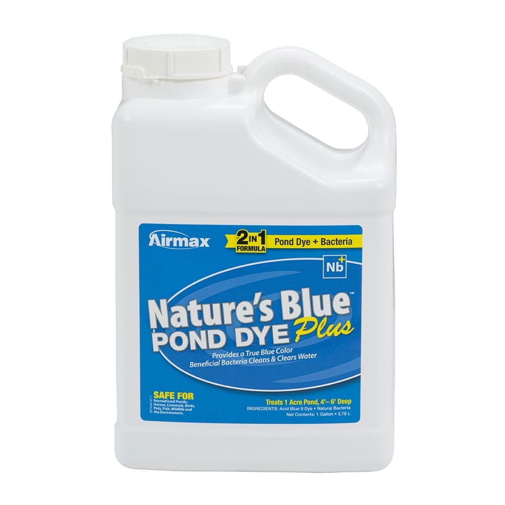 Nature's Blue Liquid Pond Dye Plus with Bacteria, 1 Gallon
