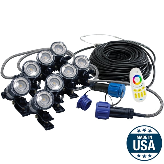 Airmax RGBW Color Changing LED Fountain 8 Light Set