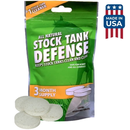 Airmax Stock Tank Defense, All-Natural & Non-Toxic Livestock Water Tank Cleaner Tablets, 6 Tabs
