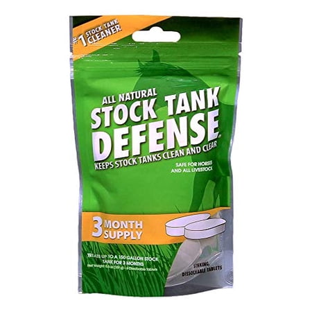 Airmax Stock Tank Defense, Livestock Watering Trough Dissolvable Cleaning Tablets, 6 Tablets