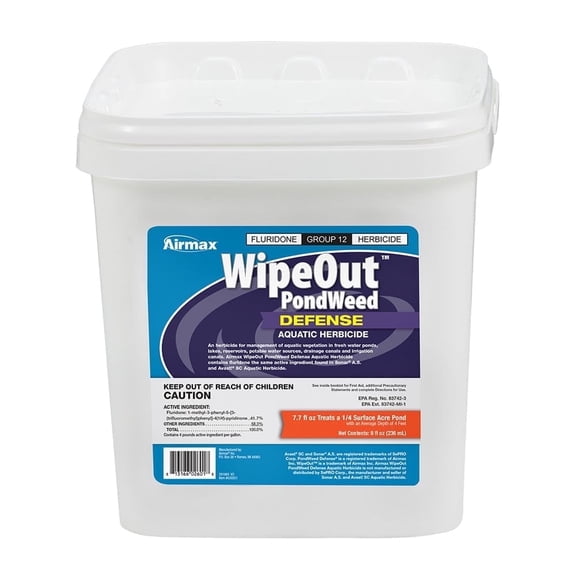 Airmax WipeOut Pondweed Defense - Liquid Pool Chemical, Controls Duckweed & Aquatic Weed -8 Ounce