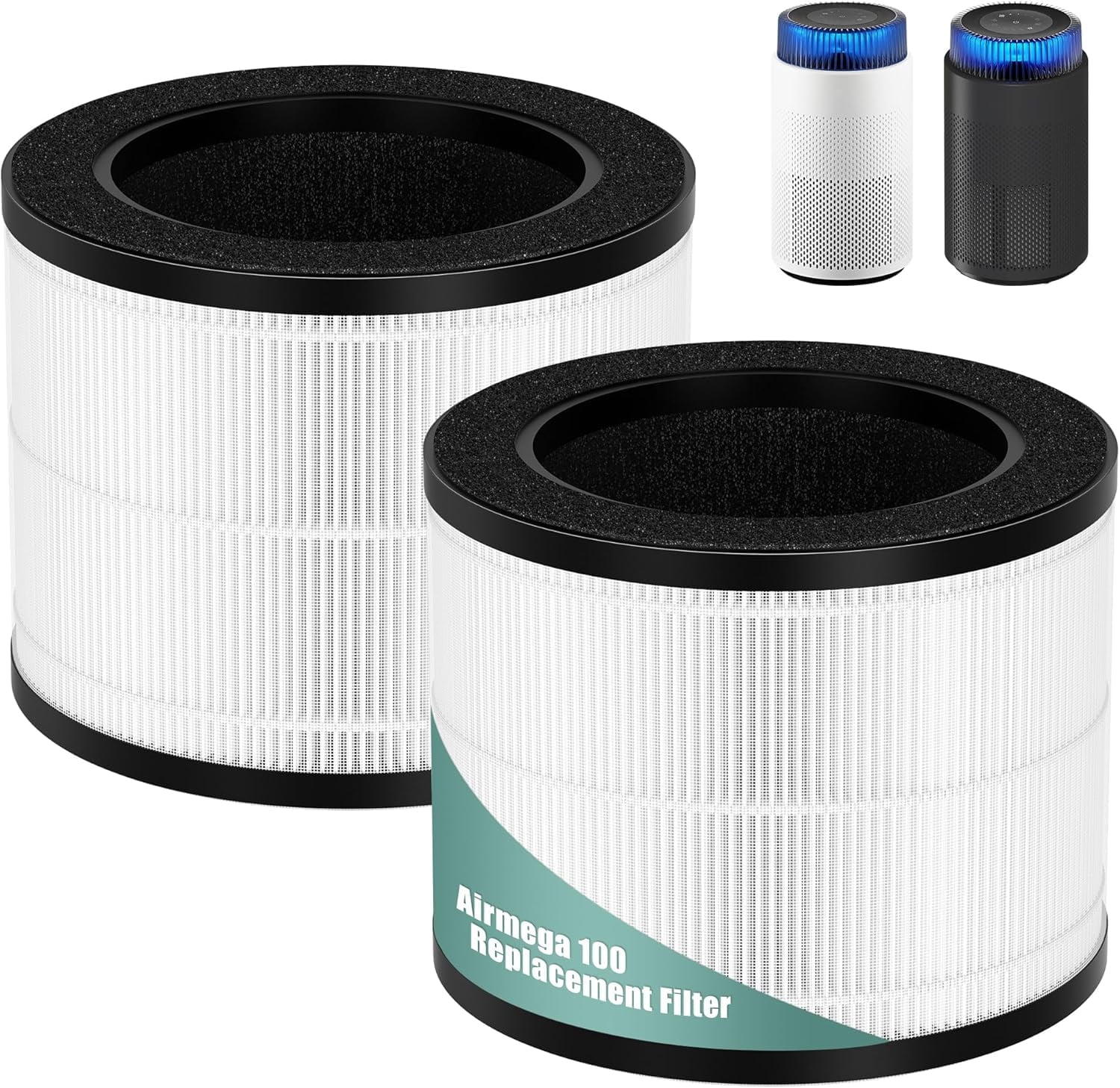 Airmega 100 Filter Replacement Compatible with Coway Airmega 100 Air Purifier, 3-in-1 True Hepa and Deodorization Filter