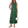 thumbnail image 1 of Airmenty 2 Piece Sets for Women Summer Outfits Casual Matching Vacation Outfits Asymmetrical Top Outfit Lounge Sets with Pockets S-2XL, 1 of 7