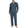 thumbnail image 1 of Airmenty Men's Pajama Set Lightweight Sleepwear Button Up Sleepwear Soft Comfy Pjs Set with Pockets, 1 of 7