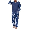 thumbnail image 1 of Airmenty Men's Pajama Set Loungewear Lightweight Sleepwear Long Sleeve Shirts and Bottoms Soft Comfy Sleep Sets 2 Piece Pjs with Pockets S-2XL, 1 of 5