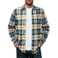 thumbnail image 1 of Airmenty Men's Plaid Jacket Flannel Shirt Long Sleeve Casual Button Down Coat Lightweight Jacket with Chest Pocket, 1 of 7