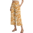 thumbnail image 1 of Airmenty Women's Capri Pants Drawstring Casual Trousers Wide Leg Summer High Waisted Lounge Pants with Pockets S-2XL, 1 of 7