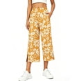 thumbnail image 1 of Airmenty Women's Wide Leg High Waisted Ankle Pants Lightweight Summer Casual Trousers Lounge Pants with Pockets S-2XL, 1 of 7