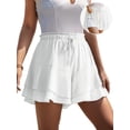thumbnail image 1 of Airmenty Women's Flowy Shorts Boho Ruffle Shorts Skirts Summer Tennis Running Butterfly Casual Mini Skirts Chiffon Skorts, 1 of 7