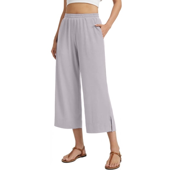 Airmenty Women Pants Wide Leg Pants Loose Casual Trousers Business Work Casual Pants with Pockets