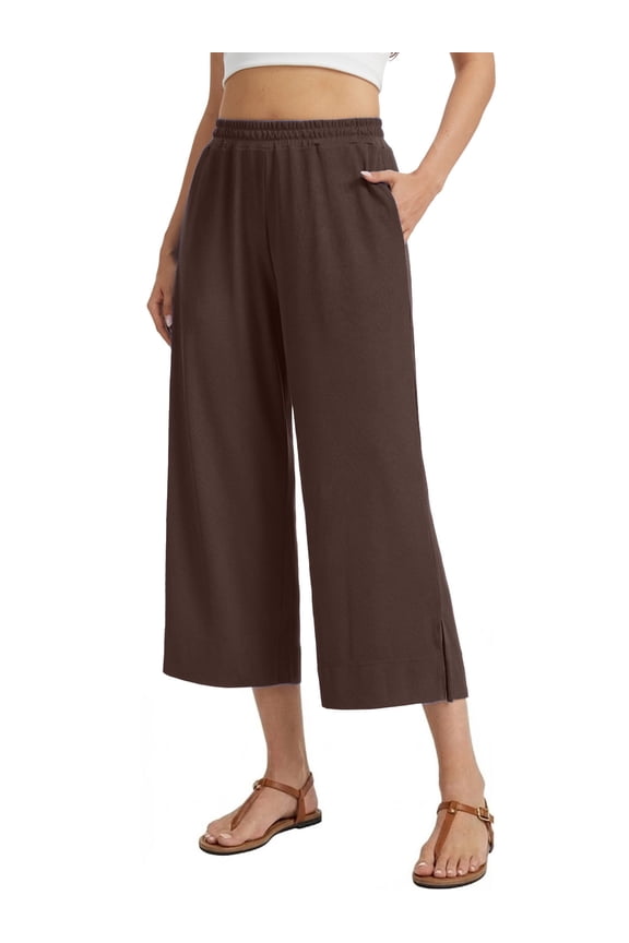 Women Pants Wide Leg Pants Loose Casual Trousers Business Work Casual Pants with Pockets