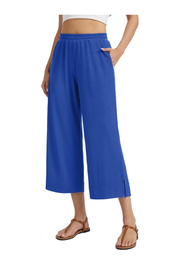 Women Pants Wide Leg Pants Loose Casual Trousers Business Work Casual Pants with Pockets