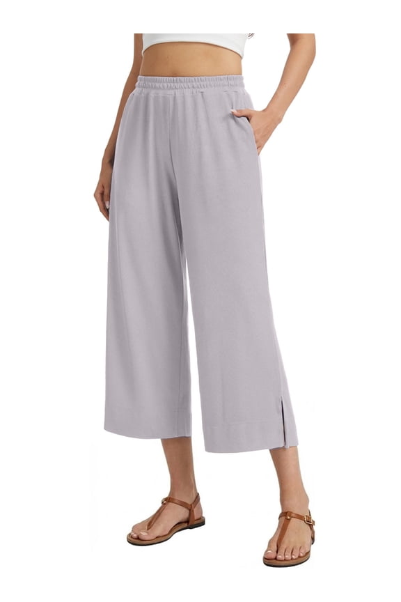 Women Pants Wide Leg Pants Loose Casual Trousers Business Work Casual Pants with Pockets