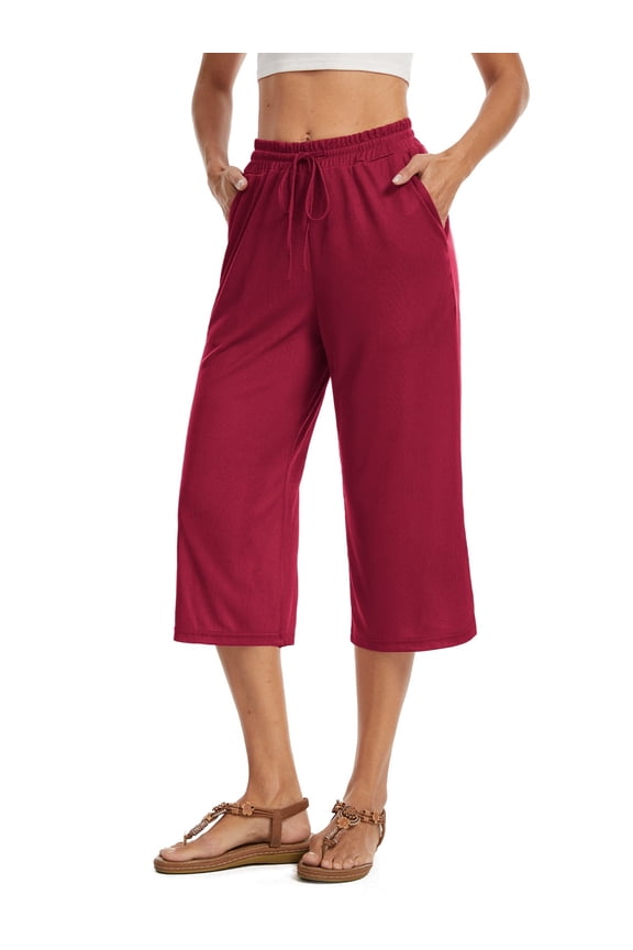 Women Pants Wide Leg Pants Loose Casual Trousers Business Work Casual Pants with Pockets