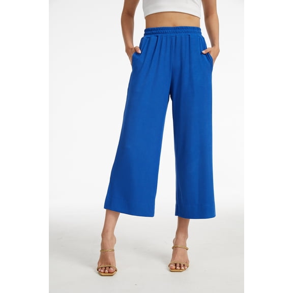 Airmenty Women Pants Wide Leg Pants Loose Casual Trousers Business Work Casual Pants with Pockets
