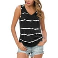 thumbnail image 1 of Airmenty Women's Summer Sleeveless V-Neck T-Shirt Casual Tank Tops Basic Blouse Shirts, 1 of 5