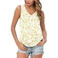 thumbnail image 1 of Airmenty Women's Summer Sleeveless V-Neck T-Shirt Casual Tank Tops Basic Blouse Shirts, 1 of 5