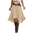 thumbnail image 1 of Airmenty Women's Skirt Summer Boho Skirt Long Maxi Skirt Elastic High Waist Beach Skirt Asymmetrical Country Cowgirl Skirts, 1 of 6
