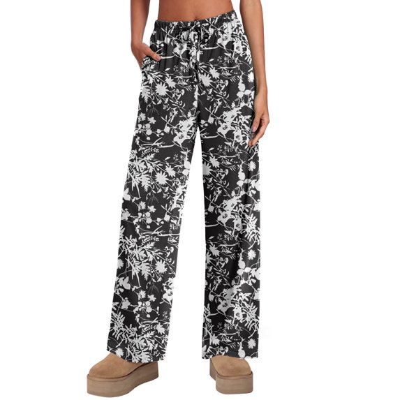 Airmenty Pajamas Pants for Women Pajama Bottoms Casual Lounge Loose Pants Summer Pants with Pockets S-2XL