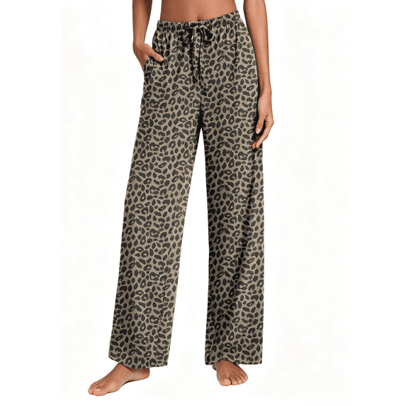 Airmenty Pajamas Pants for Women Pajama Bottoms Casual Lounge Loose Pants Summer Pants with Pockets S-2XL
