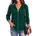 thumbnail image 1 of Airmenty Womens Full Zip Up Hoodie Lightweight Hooded Casual Long Sleeve Hoodie Jackets Sweatshirt with Pockets S-2XL, 1 of 7