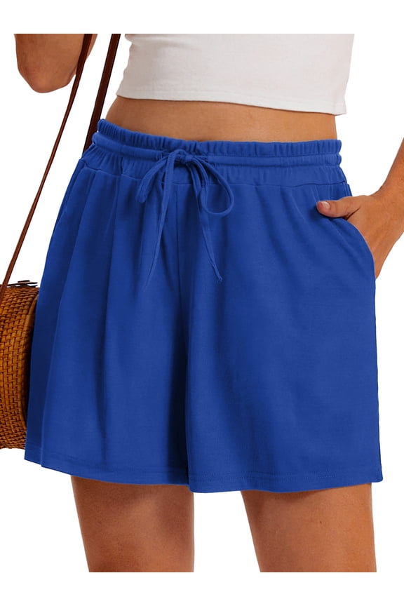 Womens Shorts Casual Drawstring Shorts Elastic Waist Shorts for Women Lightweight Shorts with Pockets S-2XL