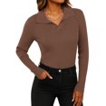 thumbnail image 1 of Airmenty Womens Sweaters Ribbed Knit Sweater V Neck Long Sleeve Pullover Sweater Spring Casual Stretch Fit Sweater Tops S-XXL, 1 of 8
