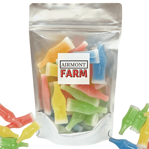 Airmont Farm Wax Bottle Candy Drinks 1/2 LB Bag