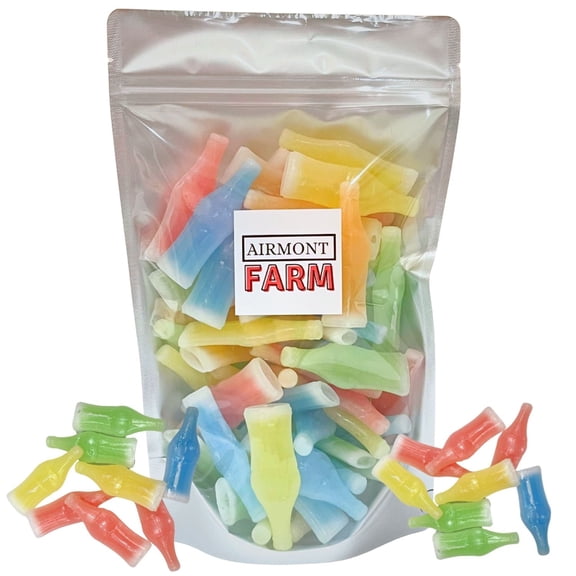 Airmont Farm Wax Bottle Candy Drinks 1 LB Bag