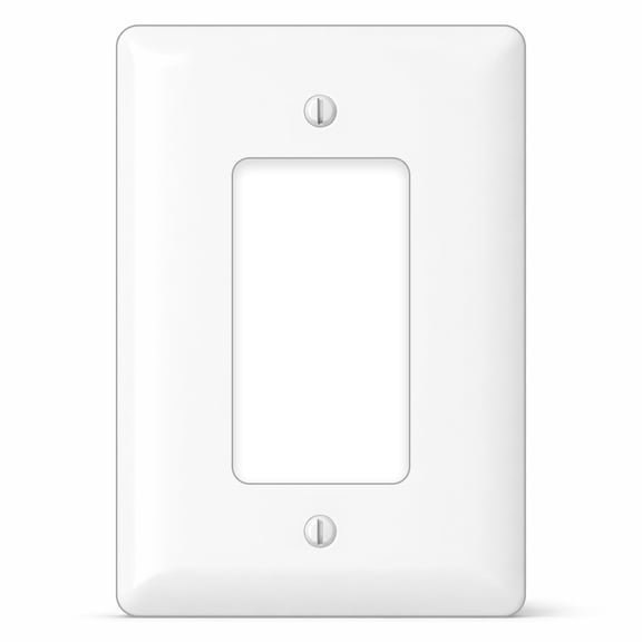Airmont Products White Metal, 1-Gang White Maxi-Size Wall Plate Rocker Switch, Oversized 3.5 x 5 Inch Outlet Cover, White Metal Rocker Switch