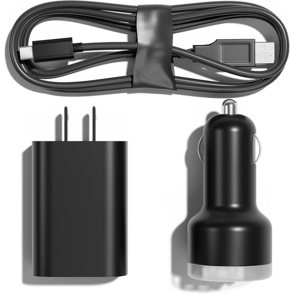 Airmoto Power Kit - Car Charger and Home Charger Tire Inflator Portable Air Compressor - Fast Charging with 3ft Lightning Cable