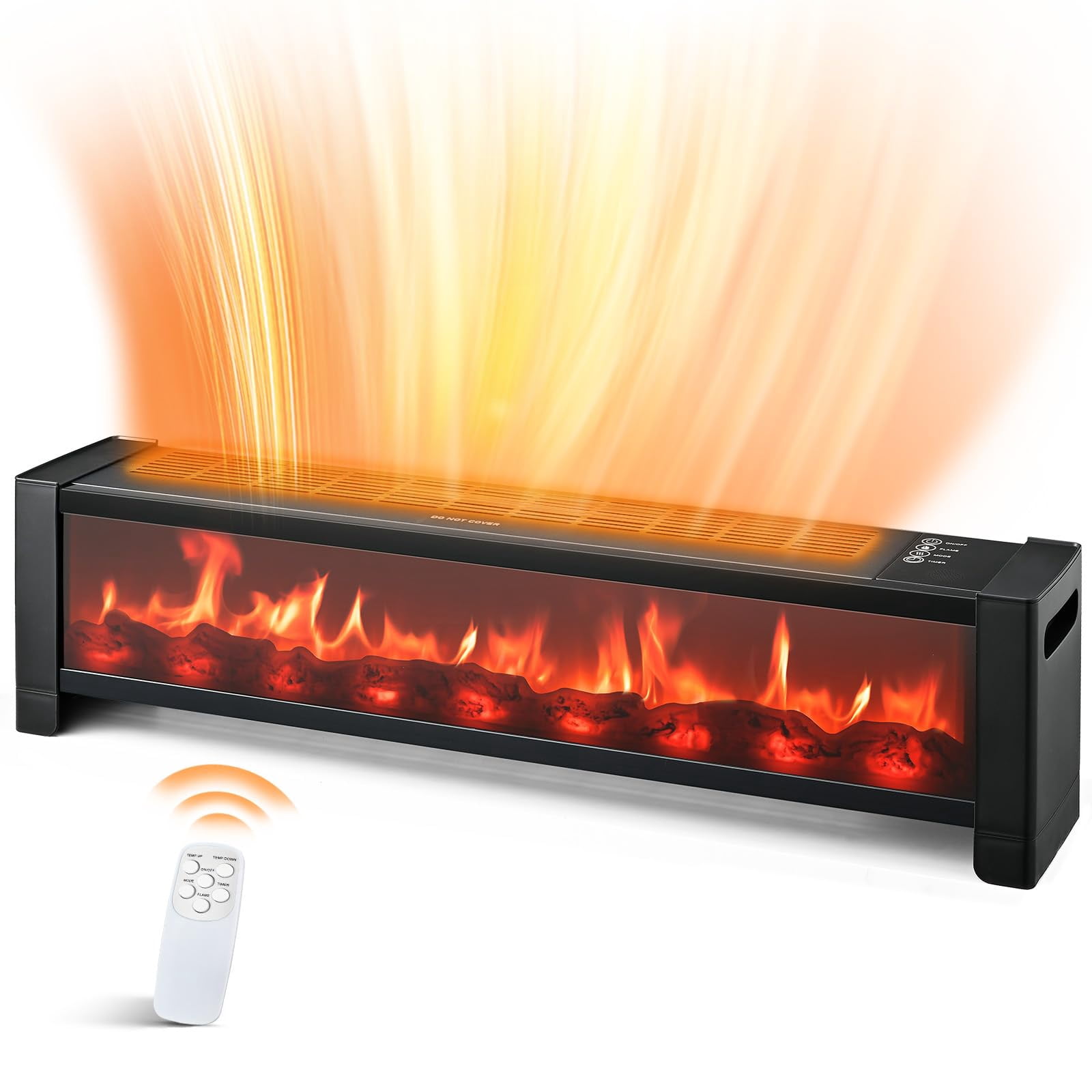 Airo Comfort 33-Inch 1500W Electric Baseboard Heater with Remote and Adjustable Thermostat