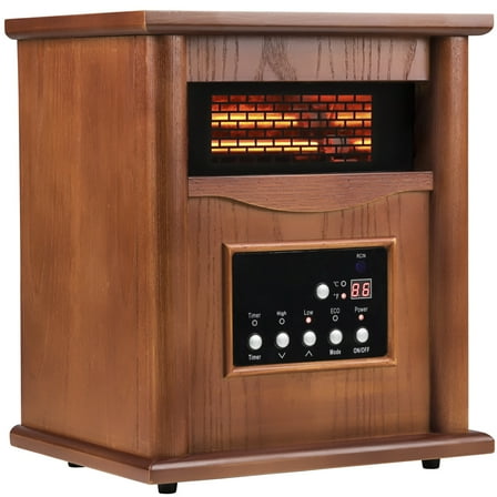 Airo Comfort Electric Infrared Space Heater – 1500W Quartz Heater for Indoor Use with Remote Control in Light