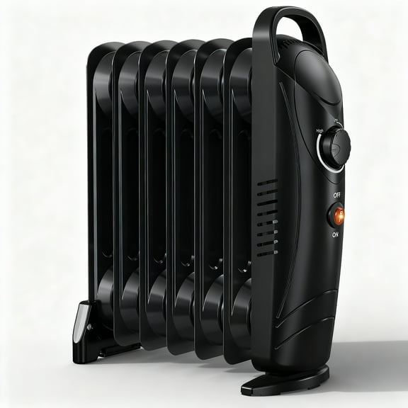 Airo Comfort Portable 700W Oil-Filled Radiant Space Heater – Personal Heater with Energy Saving in Black