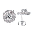 thumbnail image 1 of Airokiy Clear Crystal Stud Earrings for Women Cut Simulated Diamond Halo Earrings Bling Earrings Dainty Stud Jewelry, 1 of 6