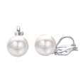 thumbnail image 1 of Airokiy Fake Pearl Clip on Earrings For Women Silver Non Pierced Platinum Plated Earrings Hypoallergenic Silver Clips Trendy Wedding Jewelry for Women, 1 of 4