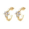 thumbnail image 1 of Airokiy Gold C- Hoop Earrings  for Women Bling Faux Diamond  Heart Crystal Stud Earrings Dainty Jewelry Gifts, 1 of 3