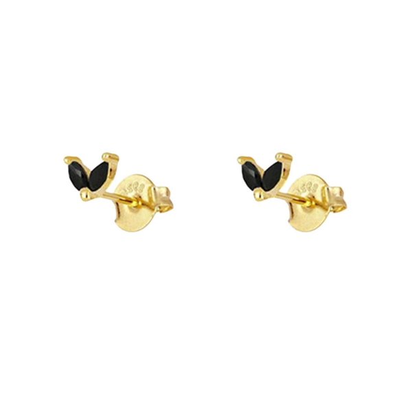 Airokiy Ladies Stud Earrings Hypoallergenic Love Heart Small Cubic Zirconia Earrings