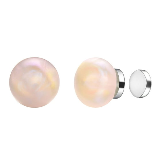 Airokiy Pink Pearl Clip on Earrings for Women Nopierced Earrings for Women Gift