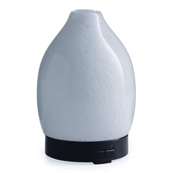 Airome 100 mL Automatic Removable Asymmetrical Contemporary Oil Diffusers, White, 4-Piece Set