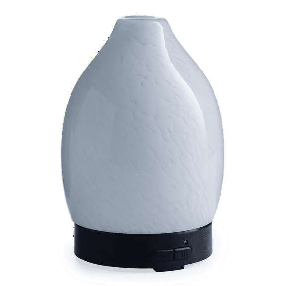 Airome 100 mL Automatic Removable Asymmetrical Contemporary Oil Diffusers, White, 4-Piece Set