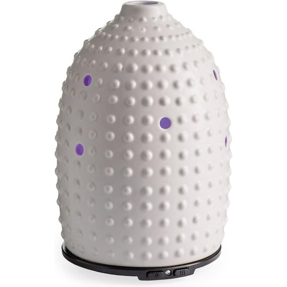 Airome Gray Hobnail Ceramic Essential Oil Diffuser - Ultrasonic, Auto Shutoff - 100 mL