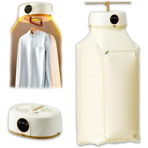 Aironox Automatic Ironing Machine | Portable Clothes Dryer Upgraded, Automatic Wireless Vertical Steam Iron | Portable Dryer with Remote Control for Apartment, Travel - User Manual Included