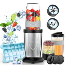 Airpher Personal Blender Set with 19 Pieces, 850 W Ice Blender with Pulse Technology (Silver)