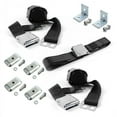 thumbnail image 1 of Airplane 2 Point Black Retractable Bench Seat Belt Kit with Bracketry for 1960-1969 Chevy Corvair - 3 Belts, 1 of 1