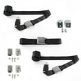 thumbnail image 1 of Airplane 2 Point Black Retractable Bench Seat Belt Kit with Bracketry for 1961-1980 IH Scout - 3 Belts, 1 of 1
