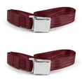 thumbnail image 1 of Airplane 2 Point Burgundy Lap Bucket Seat Belt Kit for Ford Van 1968-1974 - 2 Belts, 1 of 1